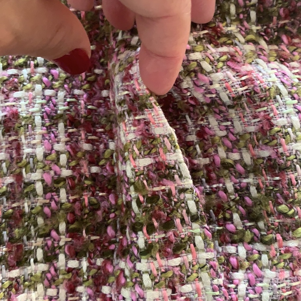 ST JOHN SPORT size M pink tweed jacket in great condition - Picture 7 of 8